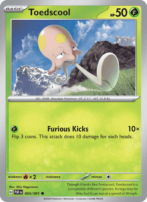 Toedscool, carta 004 de Paldean Fates