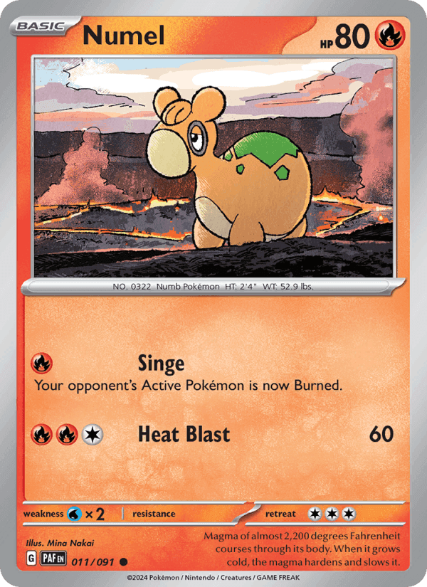 Numel, card 011 from Paldean Fates