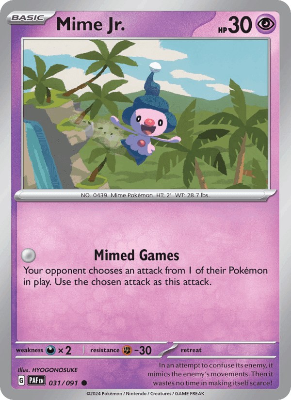 Mime Jr., card 031 from Paldean Fates