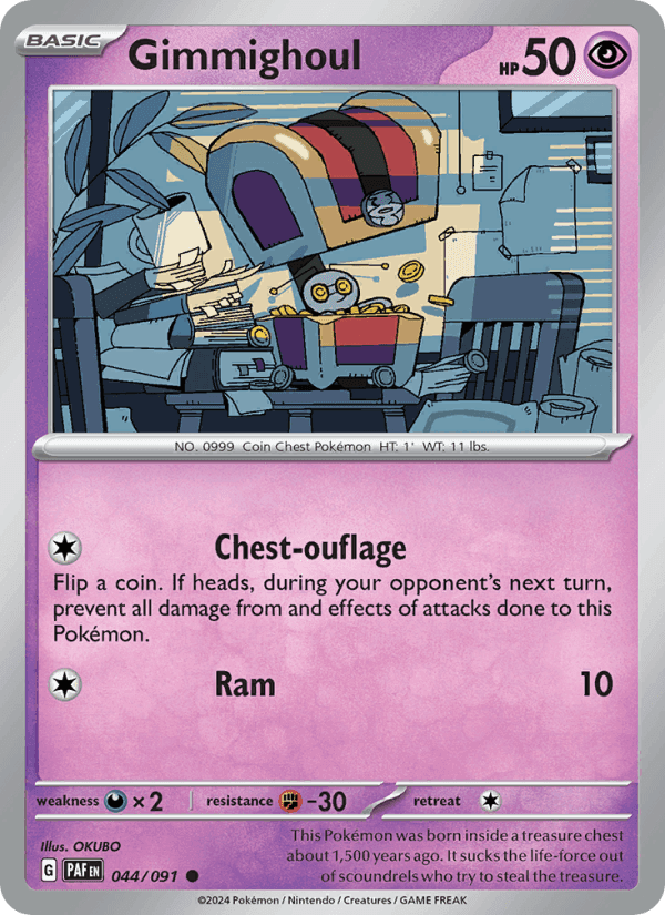 Gimmighoul, carte 044 de Paldean Fates