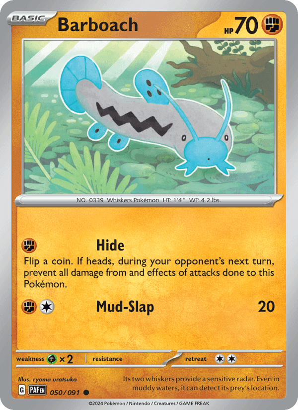 Barboach, card 050 from Paldean Fates