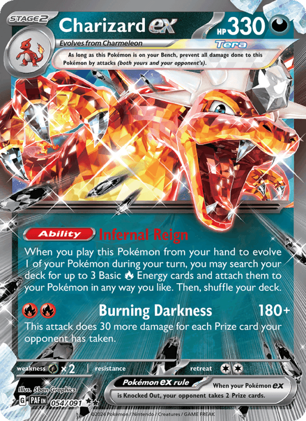 Charizard ex, card 054 from Paldean Fates