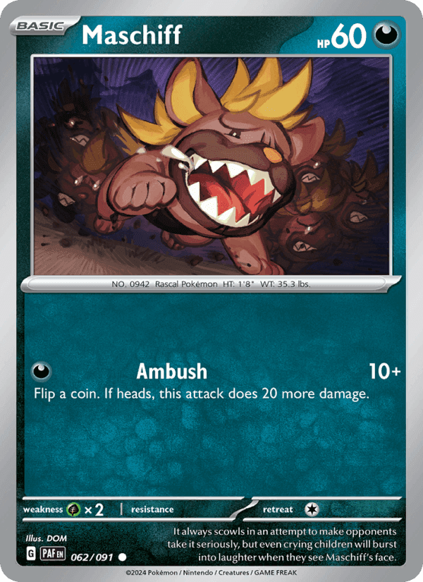 Maschiff, card 062 from Paldean Fates