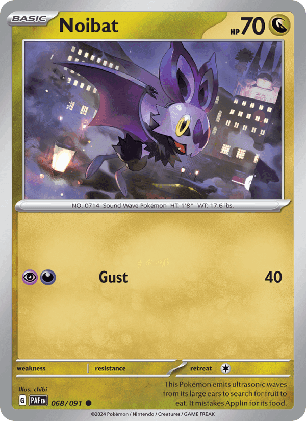 Noibat, card 068 from Paldean Fates