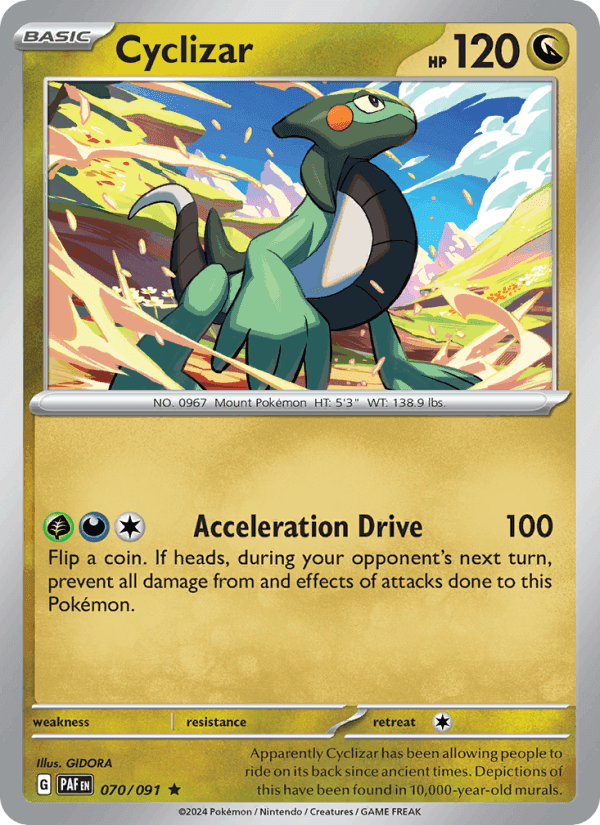 Cyclizar, card 070 from Paldean Fates