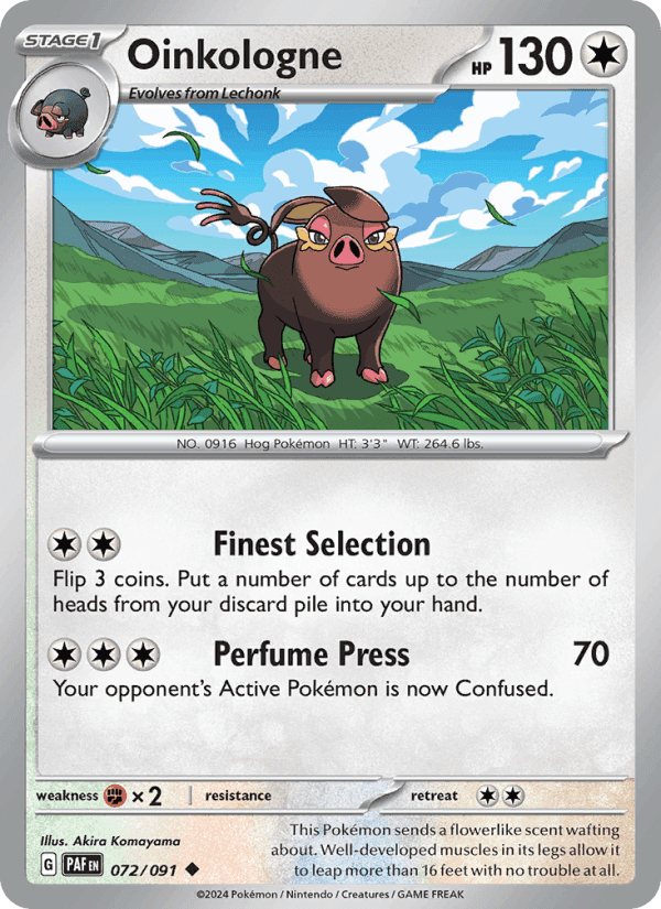 Oinkologne, card 072 from Paldean Fates