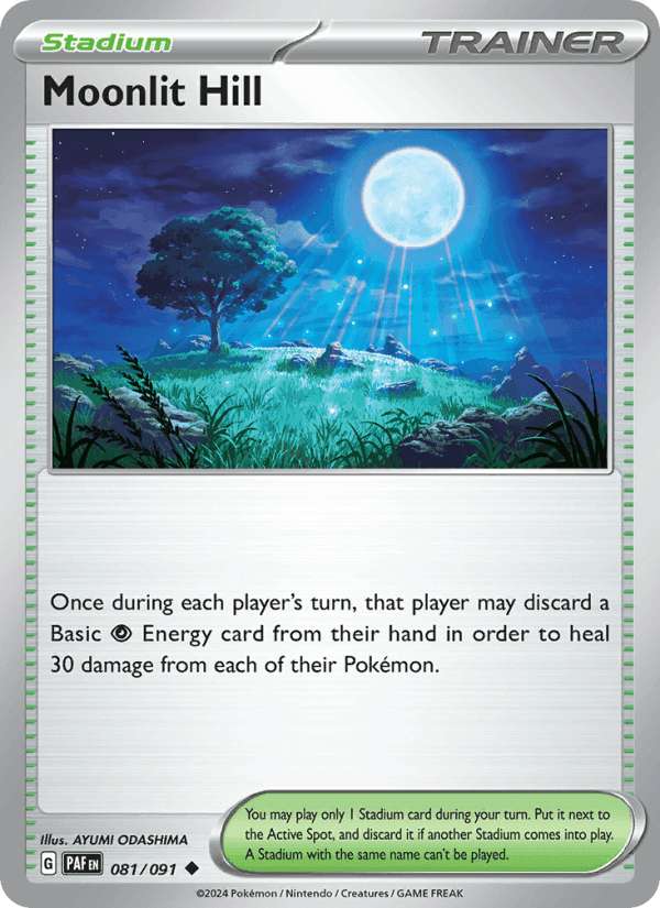 Moonlit Hill, card 081 from Paldean Fates