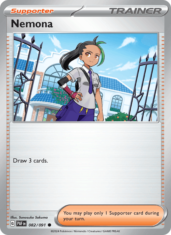 Nemona, card 082 from Paldean Fates