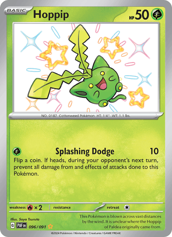 Hoppip, card 096 from Paldean Fates