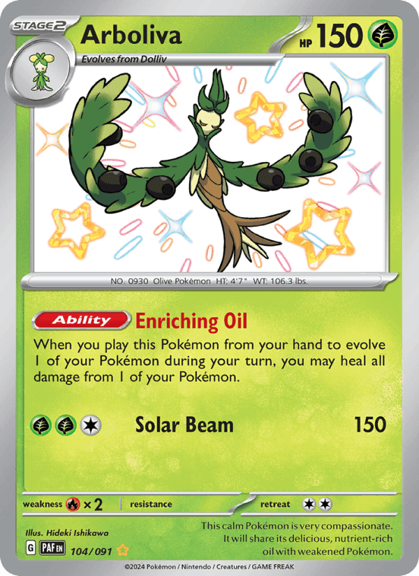 Arboliva, card 104 from Paldean Fates