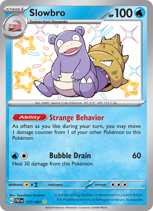 Slowbro, card 117 from Paldean Fates