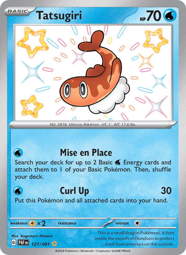 Tatsugiri, card 127 from Paldean Fates