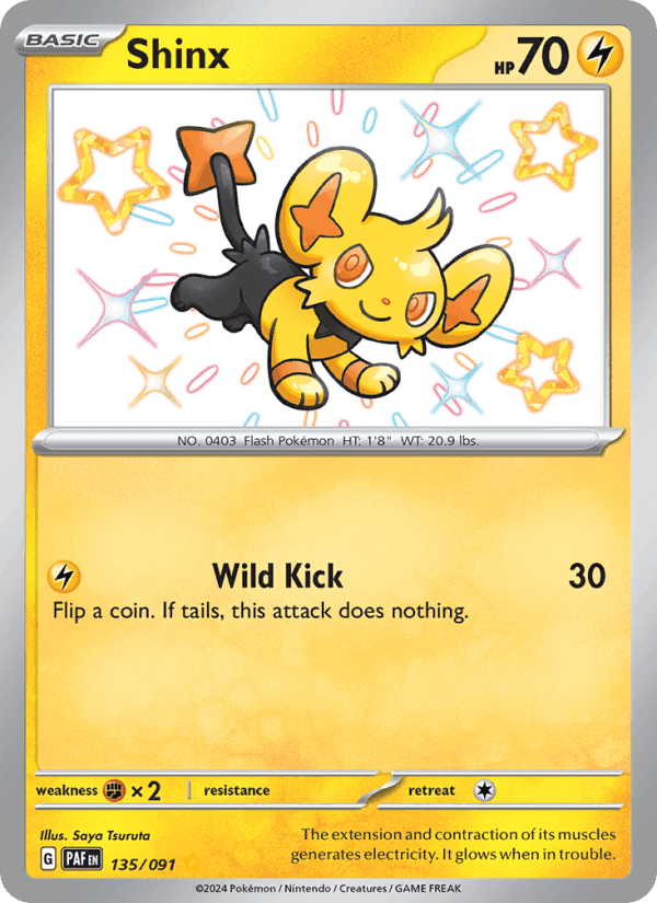 Shinx, card 135 from Paldean Fates