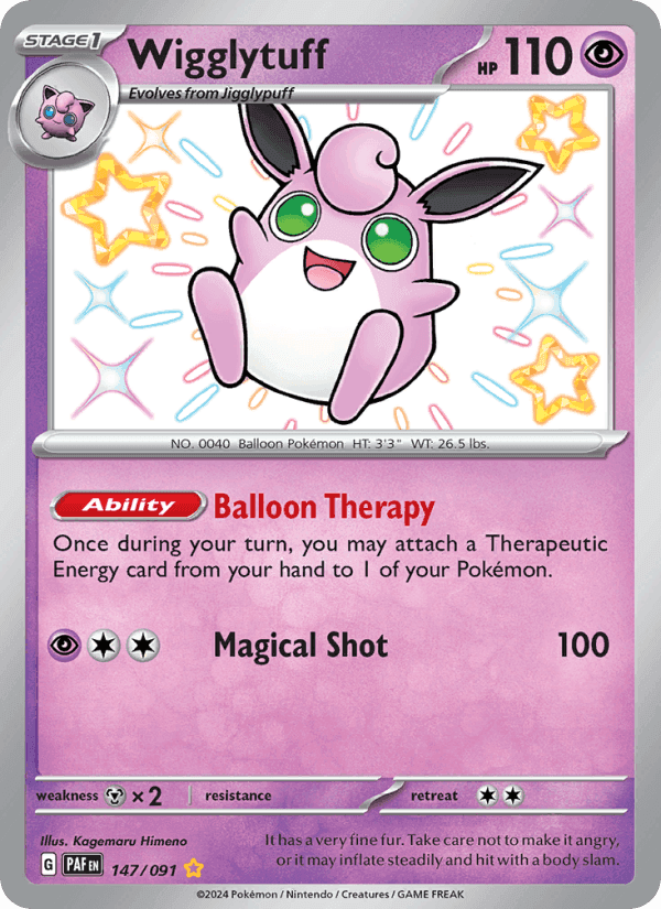 Wigglytuff, card 147 from Paldean Fates