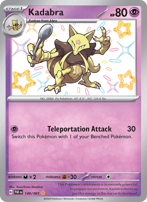 Kadabra, carta 149 de Paldean Fates