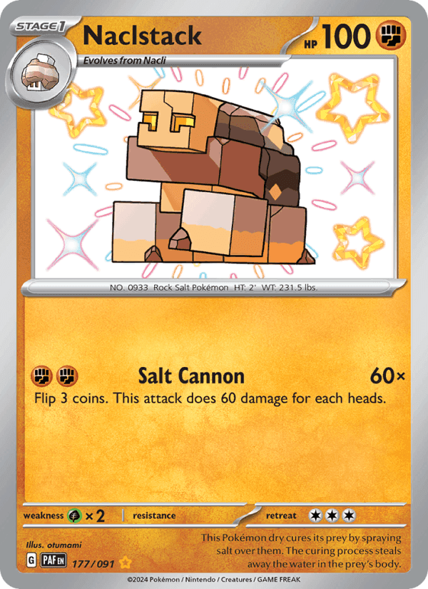 Naclstack, card 177 from Paldean Fates