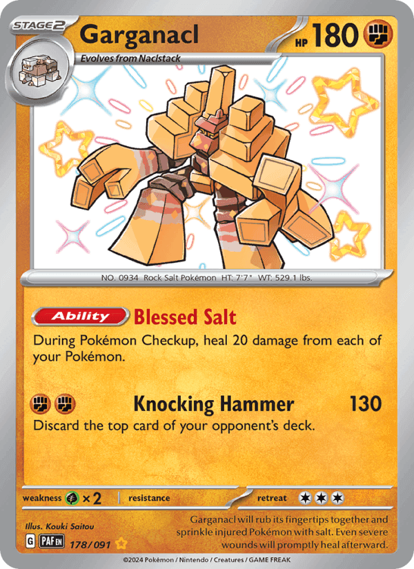 Garganacl, card 178 from Paldean Fates