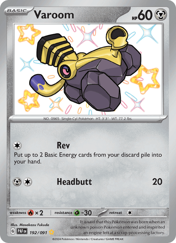 Varoom, card 192 from Paldean Fates