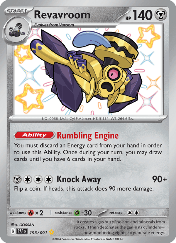 Revavroom, card 193 from Paldean Fates
