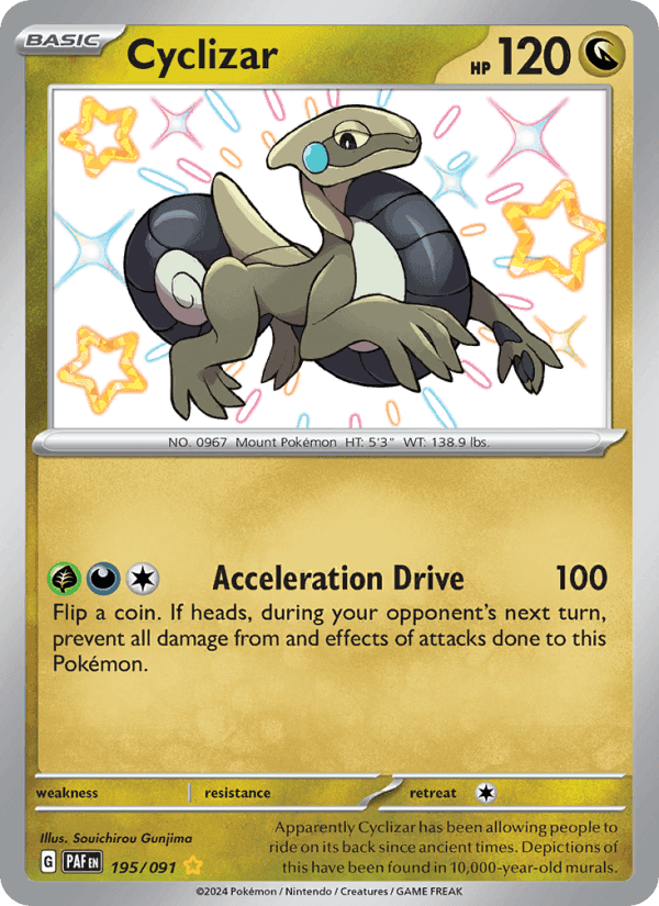 Cyclizar, card 195 from Paldean Fates
