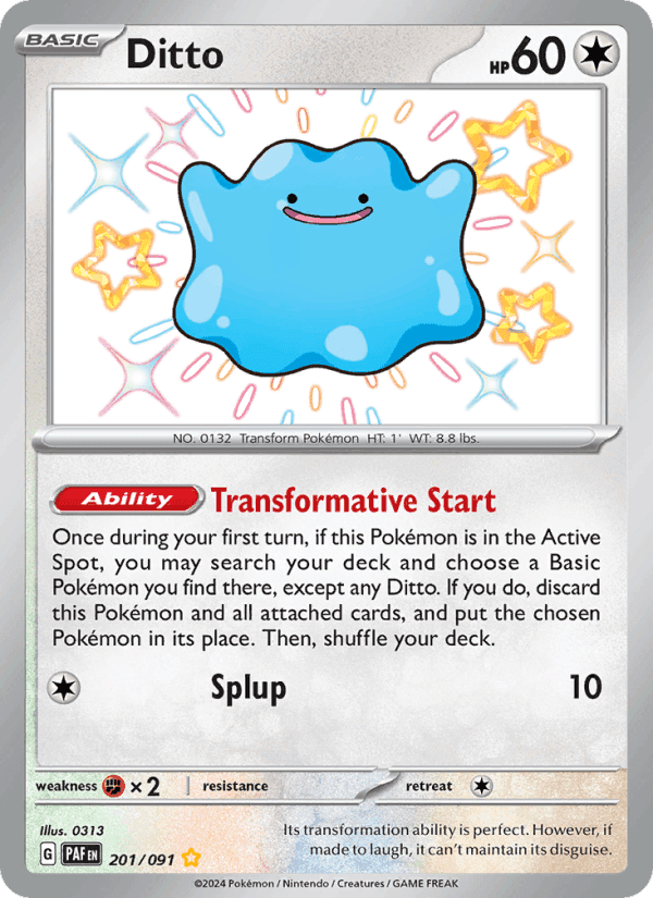 Ditto, carta 201 di Paldean Fates