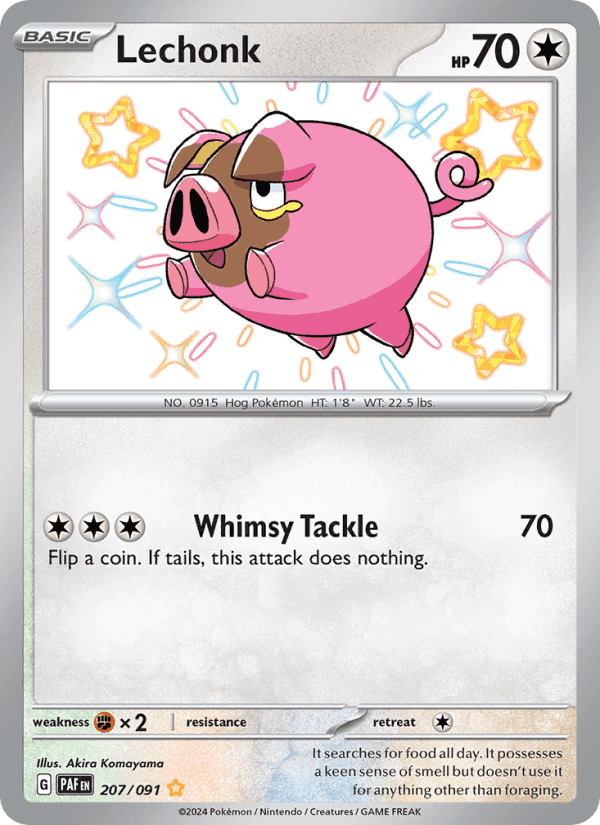 Lechonk, carte 207 de Paldean Fates