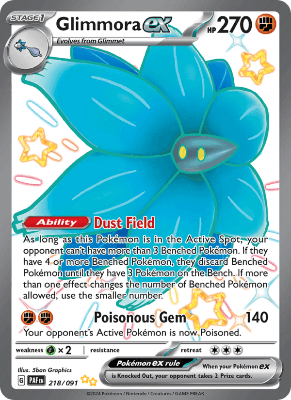 Glimmora ex, card 218 from Paldean Fates