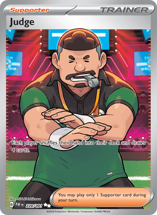 Judge, card 228 from Paldean Fates
