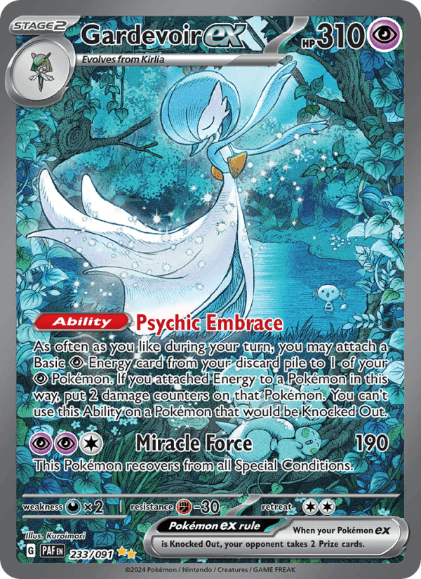 Gardevoir ex, carta 233 de Paldean Fates