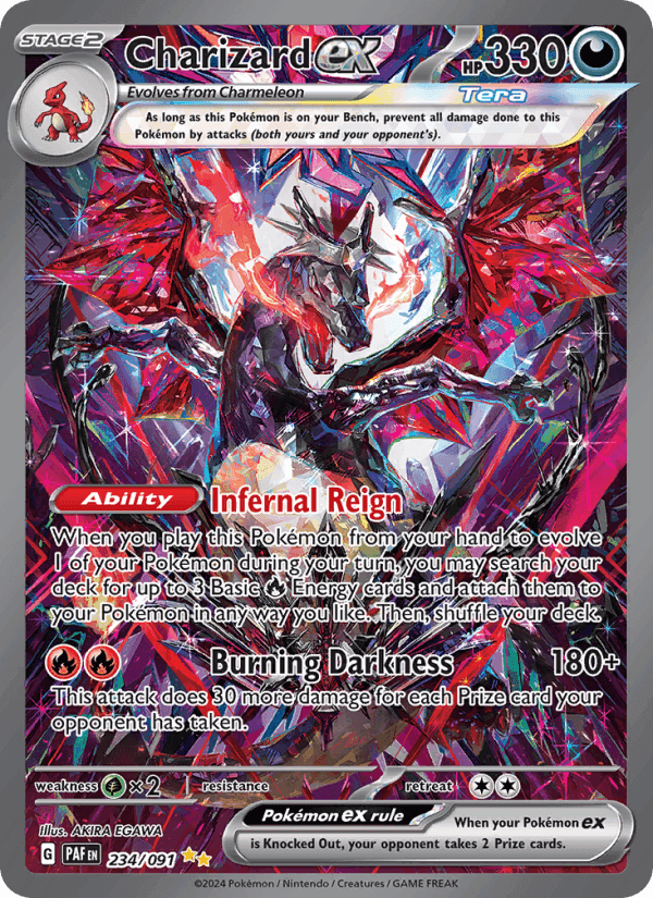 Charizard ex, card 234 from Paldean Fates
