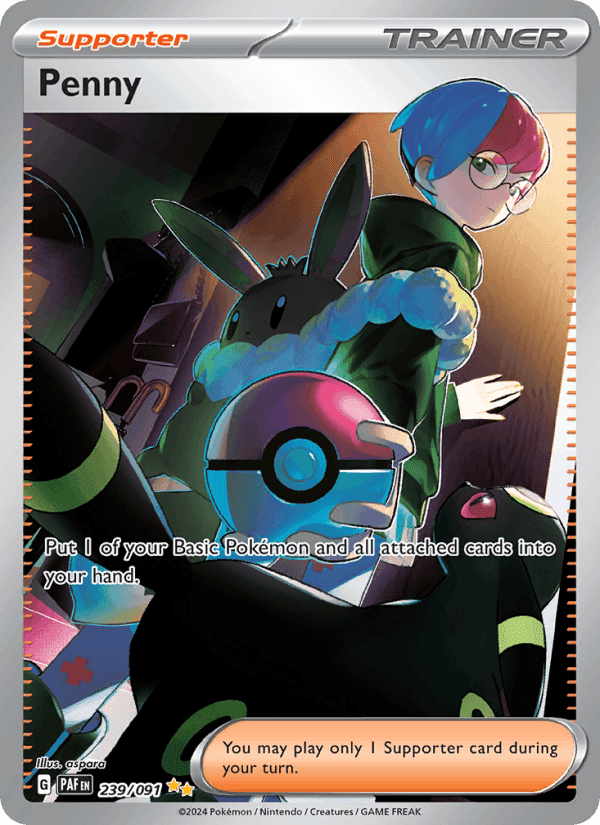 Penny, carta 239 de Paldean Fates