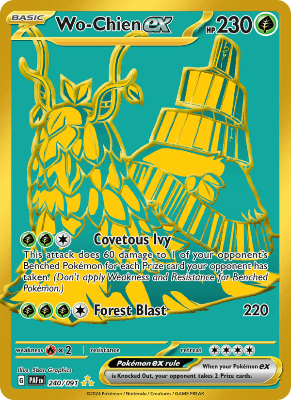 Wo-Chien ex, card 240 from Paldean Fates