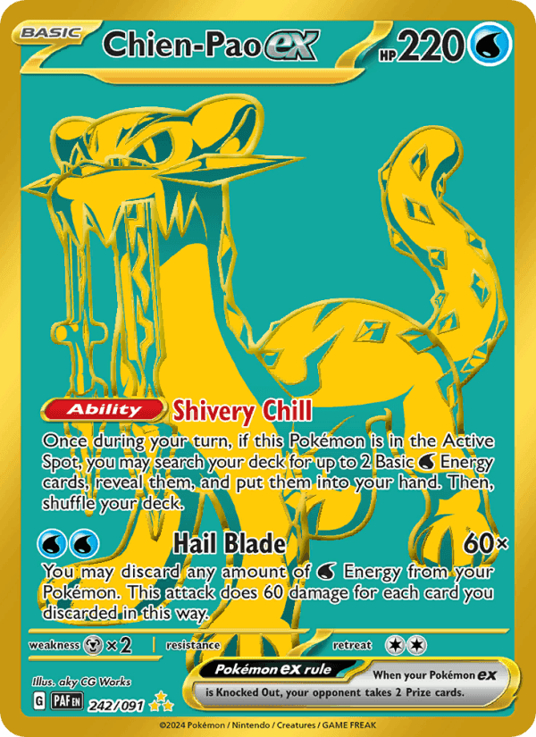 Chien-Pao ex, card 242 from Paldean Fates