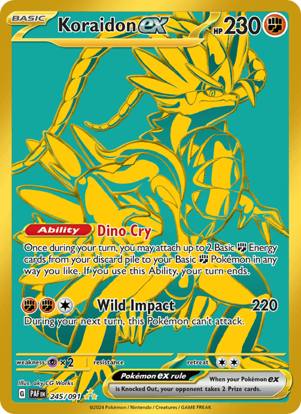 Koraidon ex, card 245 from Paldean Fates