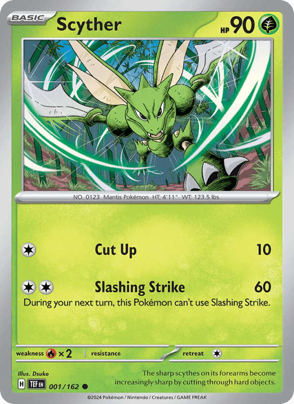 Scyther, card 001 from Temporal Forces