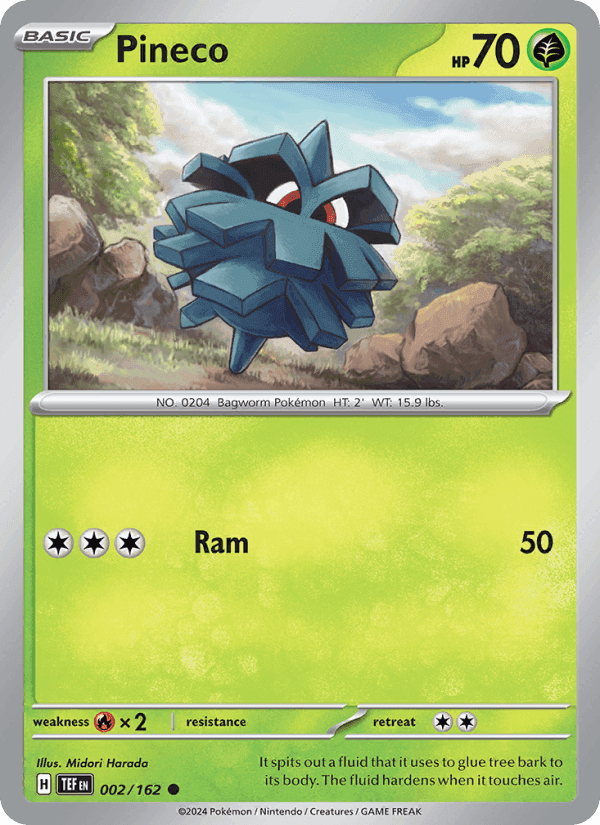 Pineco, carta 002 de Temporal Forces