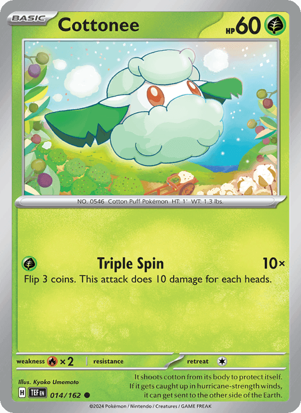 Cottonee, card 014 from Temporal Forces