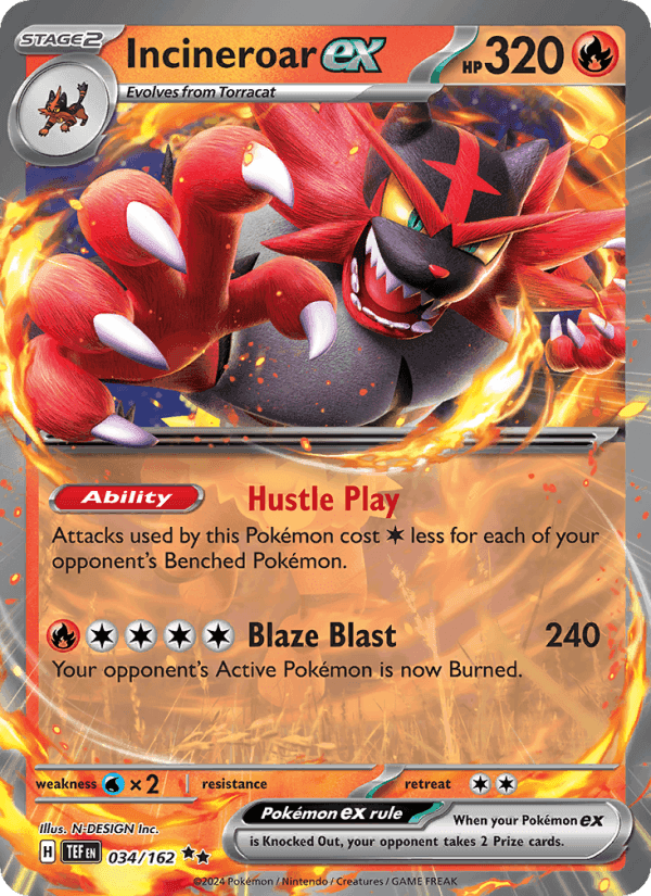 Temporal Forces の 034 番、Incineroar ex