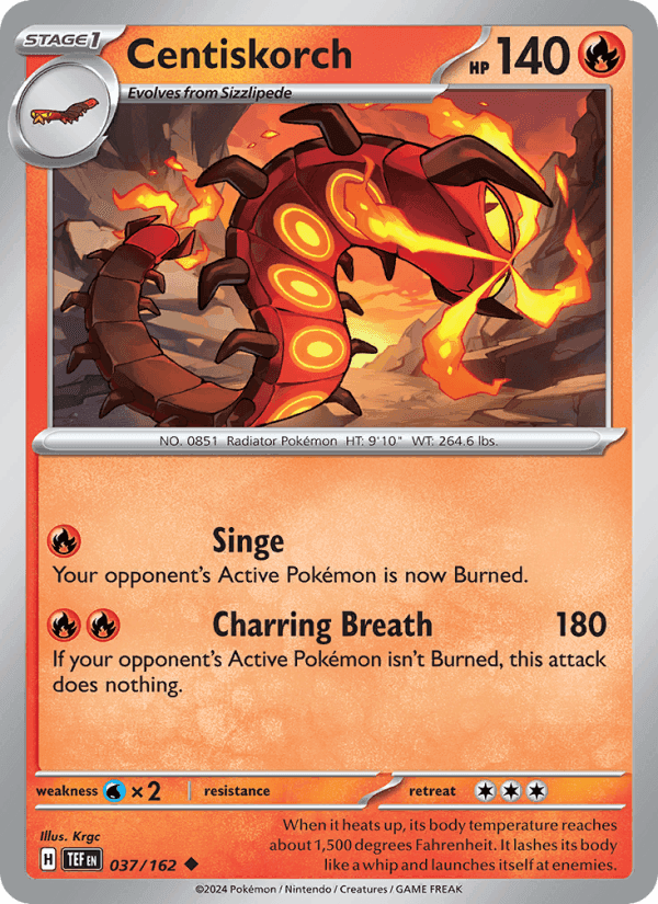 Centiskorch, card 037 from Temporal Forces