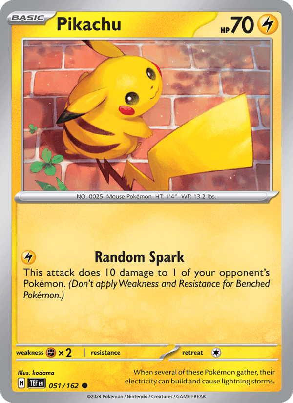 Pikachu, carta 051 de Temporal Forces