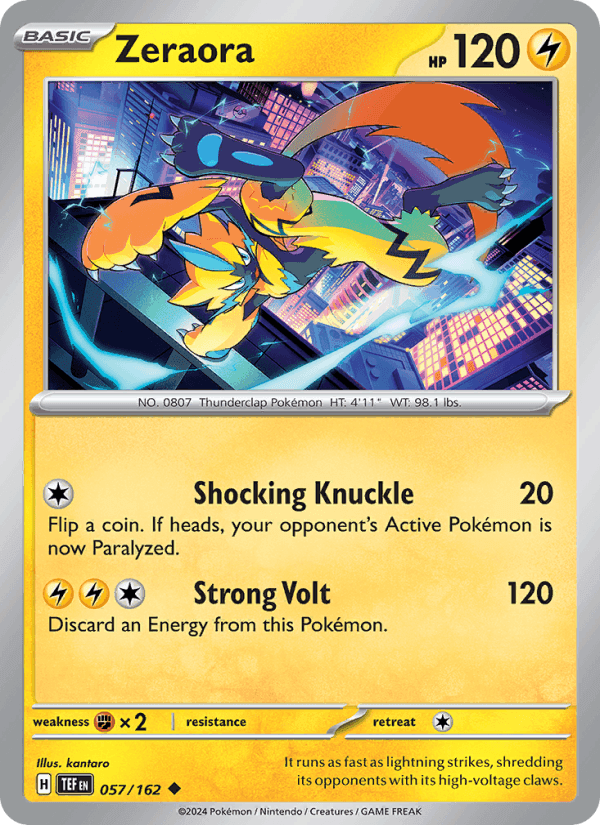 Zeraora, card 057 from Temporal Forces