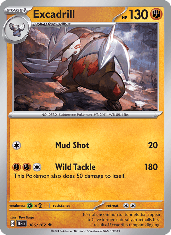 Excadrill, card 086 from Temporal Forces