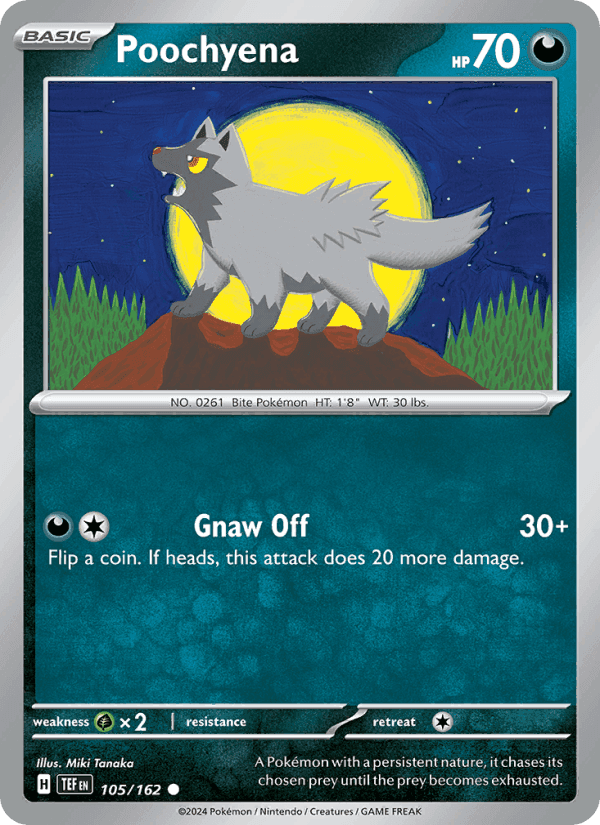 Poochyena, card 105 from Temporal Forces
