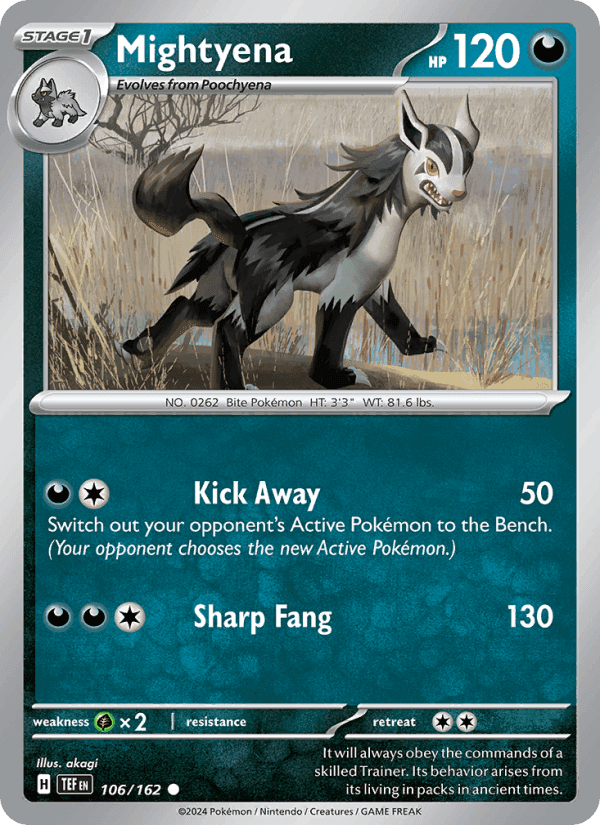 Mightyena, card 106 from Temporal Forces