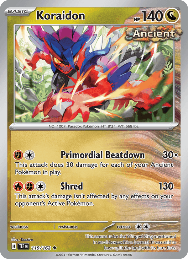 Koraidon, card 119 from Temporal Forces