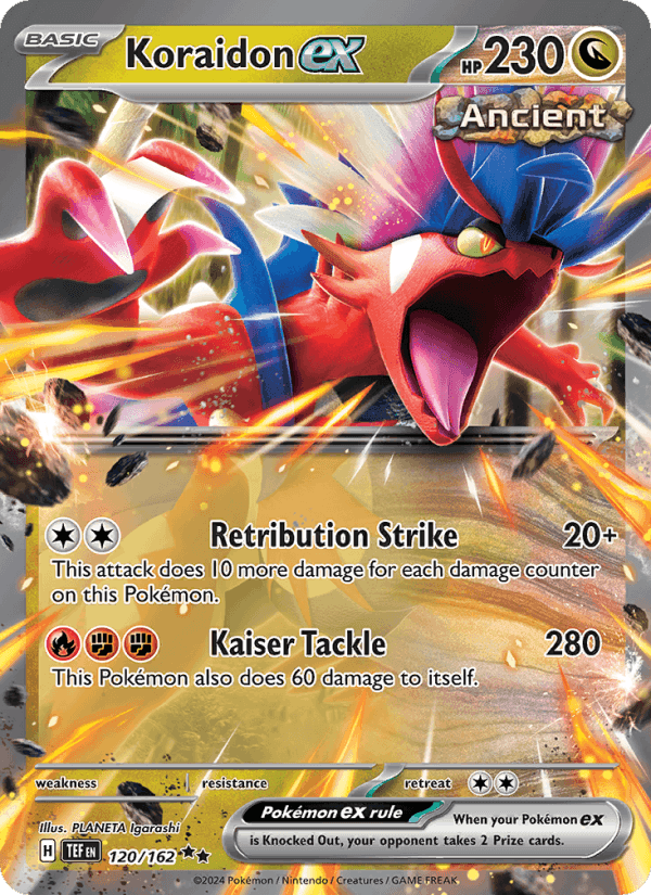 Koraidon ex, card 120 from Temporal Forces