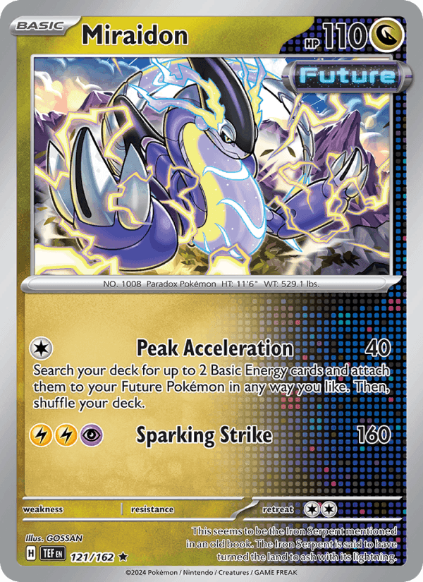 Miraidon, card 121 from Temporal Forces
