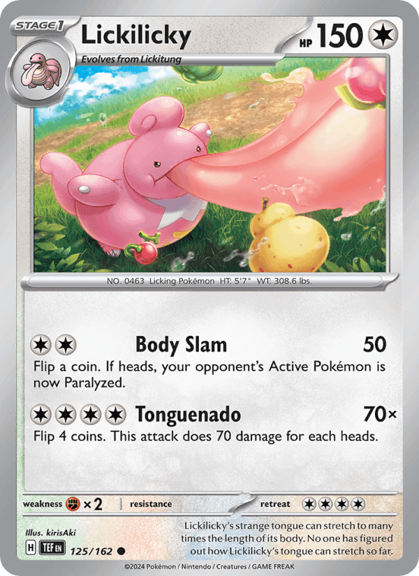 Lickilicky, card 125 from Temporal Forces