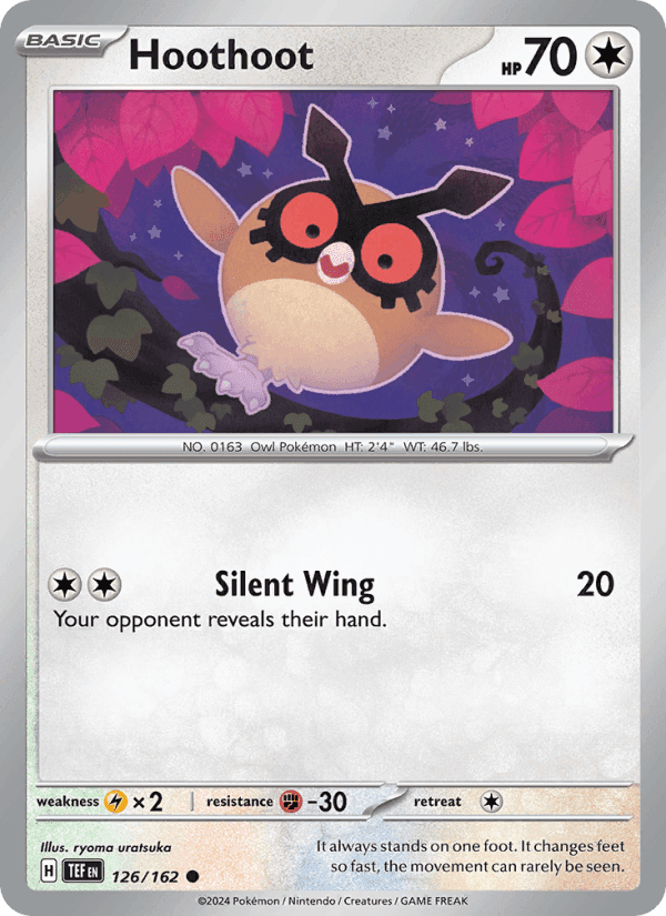 Hoothoot, card 126 from Temporal Forces