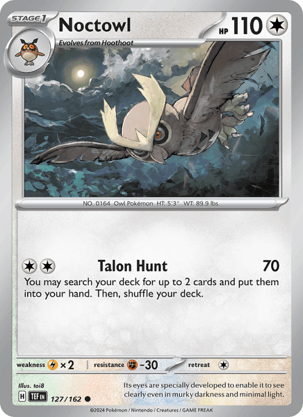 Noctowl, carta 127 de Temporal Forces